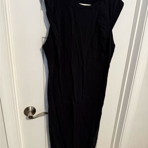 Casual  Black Sleeveless Dress